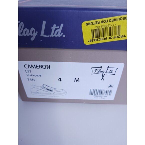 Flag Ltd. Cameron Leather Zip Oxford Sneakers Youth Boys Size 4 With Box - Picture 5 of 9